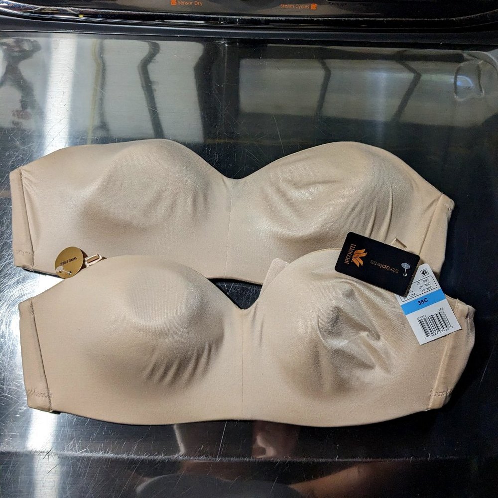 Wacoal Women's Staying Power Strapless Bra 38C (Sand) - Lot of 2